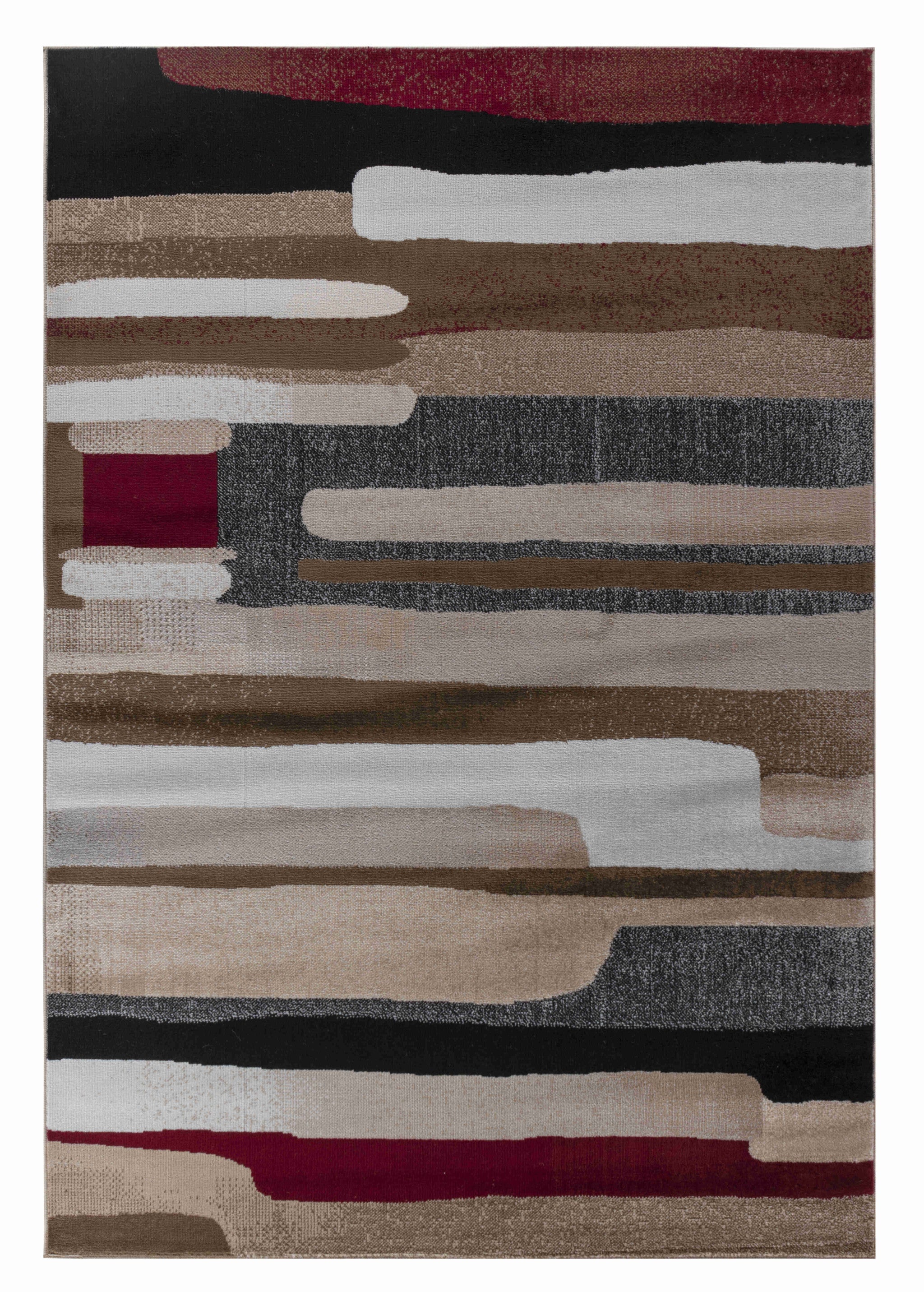 4' X 6' Brown Abstract Area Rug