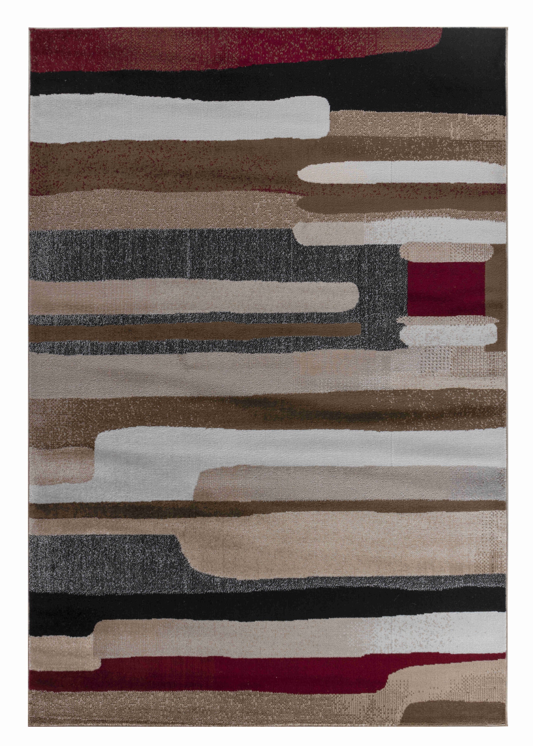 4' X 6' Brown Abstract Area Rug
