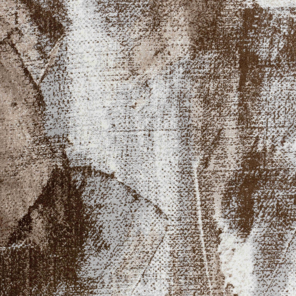 4' X 6' Brown Abstract Area Rug