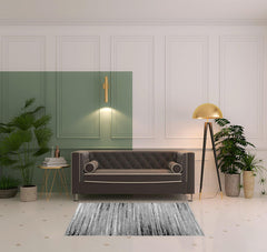 4' X 6' Grey Abstract Area Rug