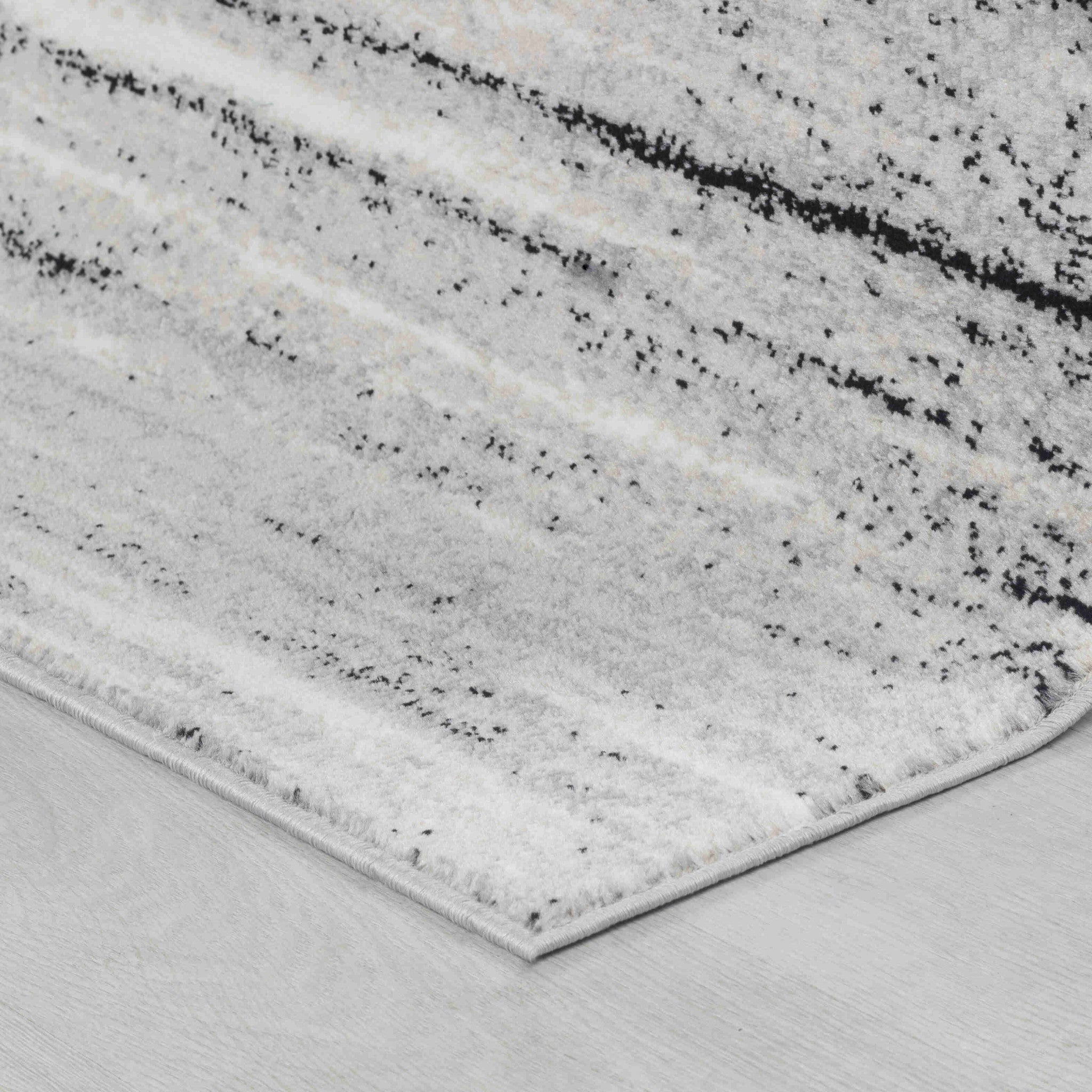 4' X 6' Grey Abstract Area Rug