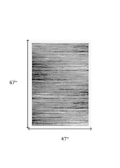 4' X 6' Grey Abstract Area Rug