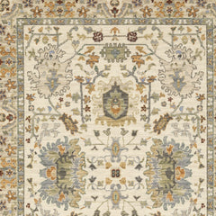 10' X 13' Ivory Oriental Power Loom Stain Resistant Area Rug With Fringe