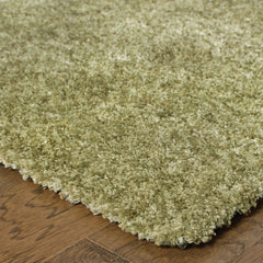 3' X 5' Olive Green Shag Tufted Handmade Stain Resistant Area Rug