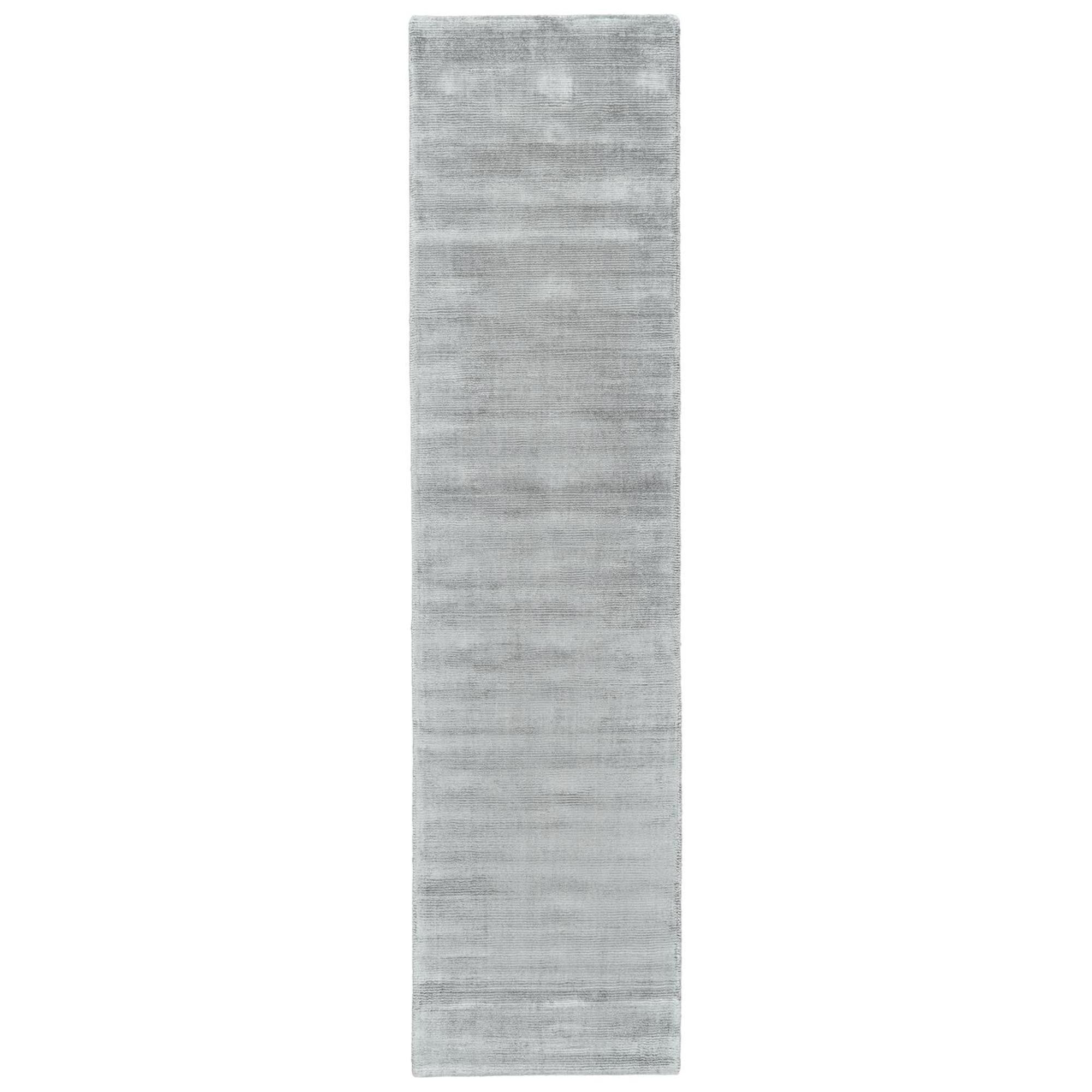 10' Gray Hand Woven Runner Rug