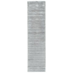 10' Gray Hand Woven Runner Rug