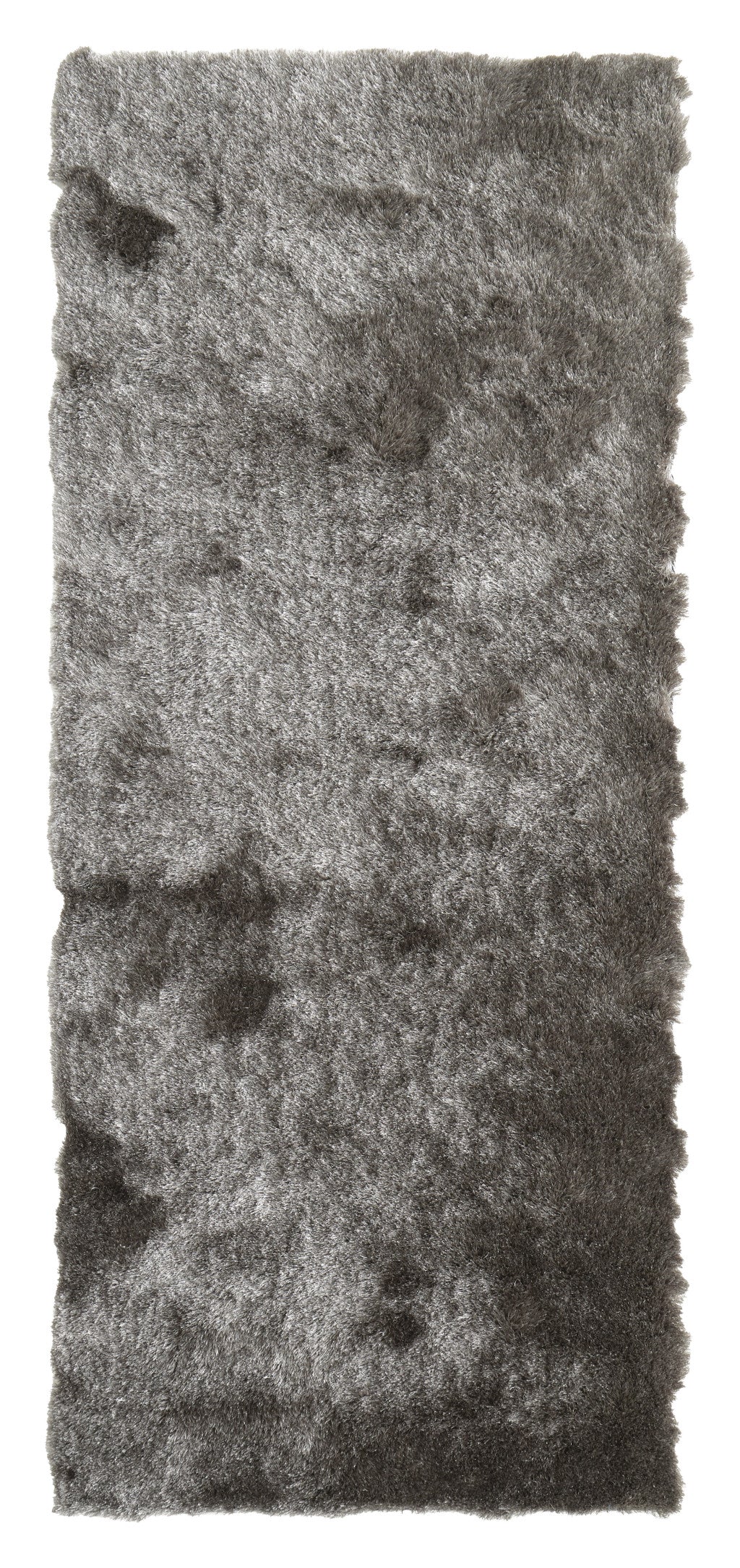 6' Charcoal Shag Hand Tufted Runner Rug