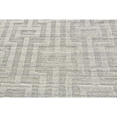 8' Silver Floral Hand Woven Runner Rug