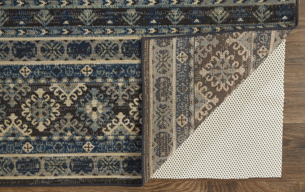 13' X 15' Geometric Power Loom Distressed Area Rug