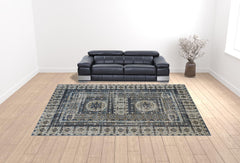 13' X 15' Abstract Power Loom Distressed Area Rug