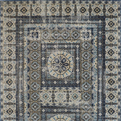 13' X 15' Abstract Power Loom Distressed Area Rug