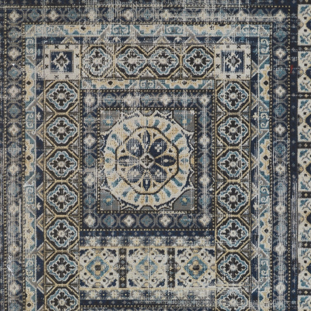 13' X 15' Abstract Power Loom Distressed Area Rug