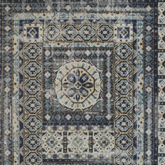 13' X 15' Abstract Power Loom Distressed Area Rug