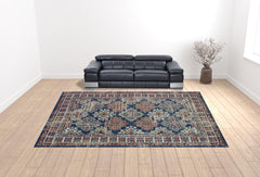 13' X 15' Abstract Power Loom Distressed Area Rug