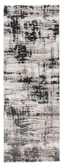 8' Black White And Gray Runner Rug