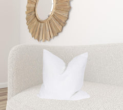 22" X 22" White Polyester Zippered Pillow