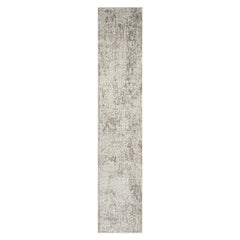 2' X 10' Gray Abstract Distressed Runner Rug