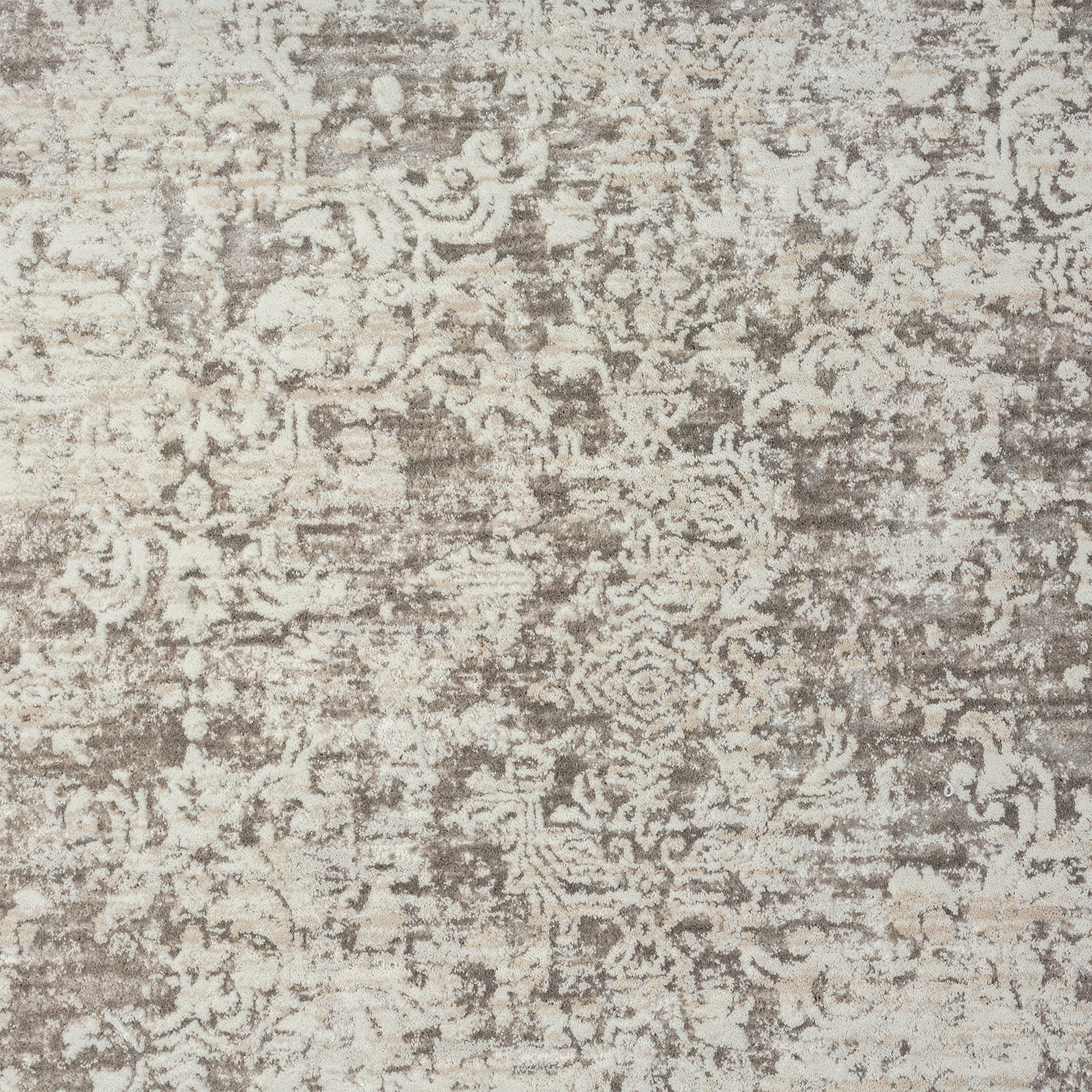 2' X 10' Gray Abstract Distressed Runner Rug