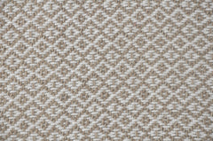 Tan Woven Cotton Geometric Throw Blanket