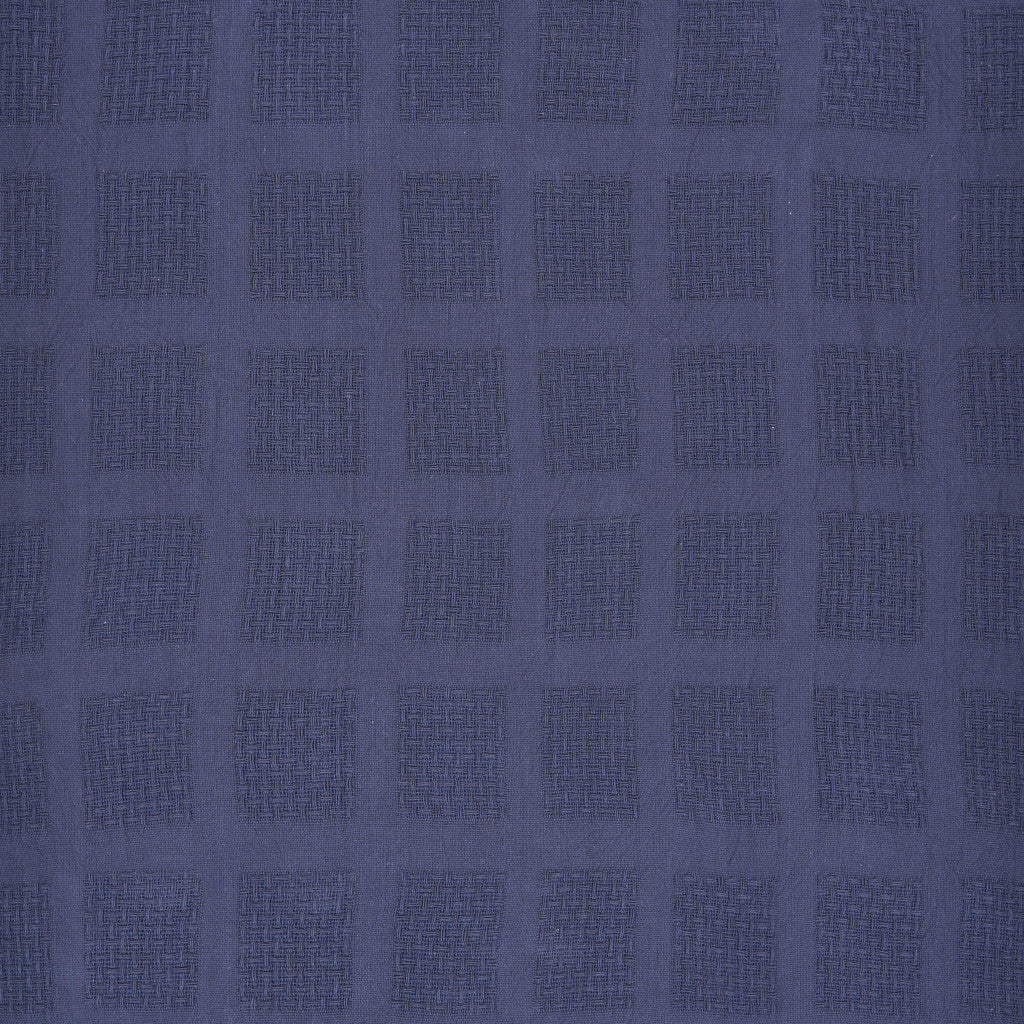 Blue Woven Cotton Solid Color Throw Blanket