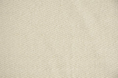 Cream Woven Cotton Chevron Throw Blanket
