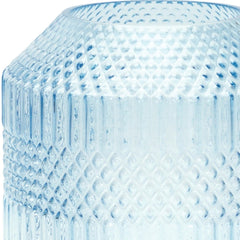 8" Crystal Glass Blue Round Table vase