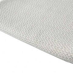 Gray Woven Cotton Geometric Throw Blanket