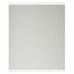 Gray Woven Cotton Geometric Throw Blanket