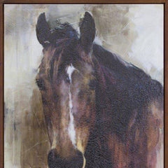 Brown Fabric Horse Wall Decor