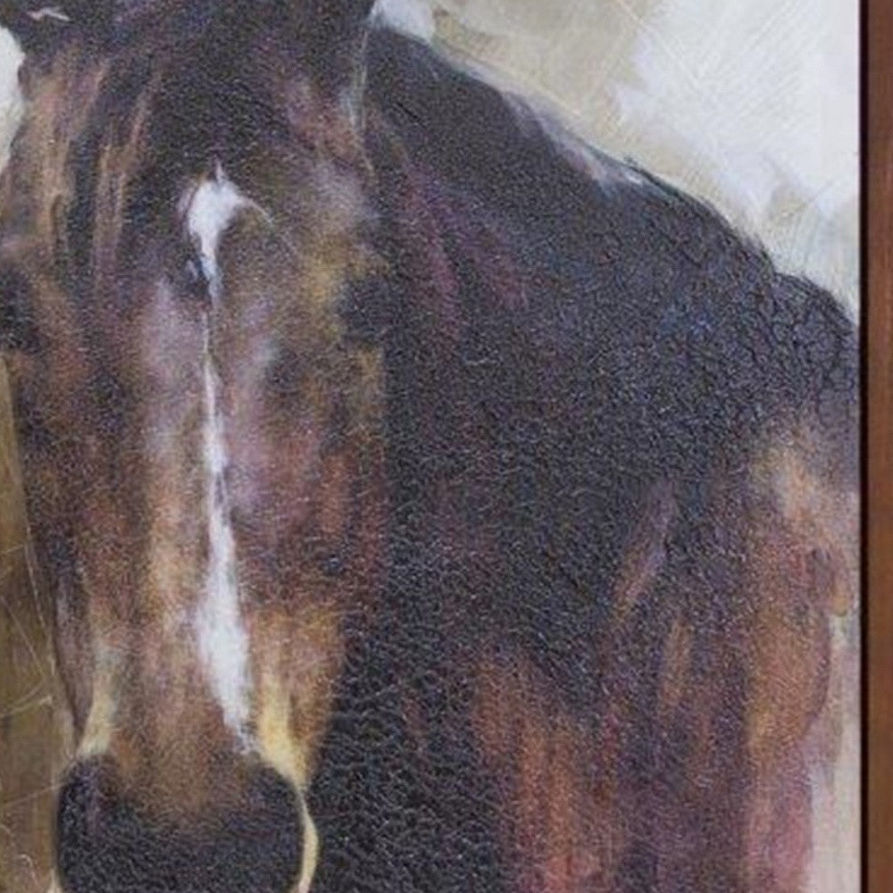 Brown Fabric Horse Wall Decor