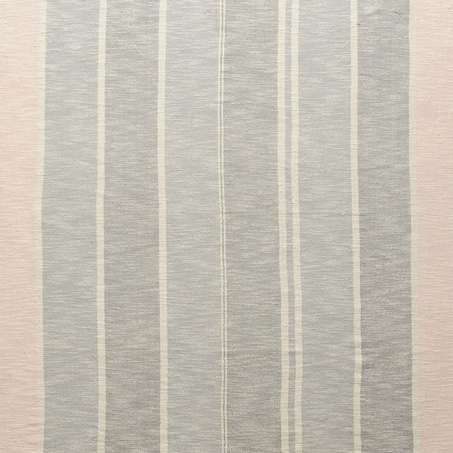 Gray Woven Cotton Striped Throw Blanket