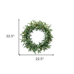 23" Green and Brown Olive Artificial Wreath