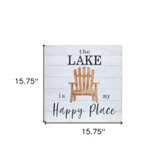 Set Of Two White Solid Wood Lake Wall Decor