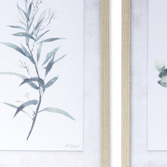 Set Of Two Gray Acrylic Leaf Wall Decor