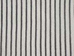 Black and White Woven Cotton Striped Throw Blanket