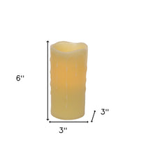 Set of Four Yellow Flameless Pillar Candle