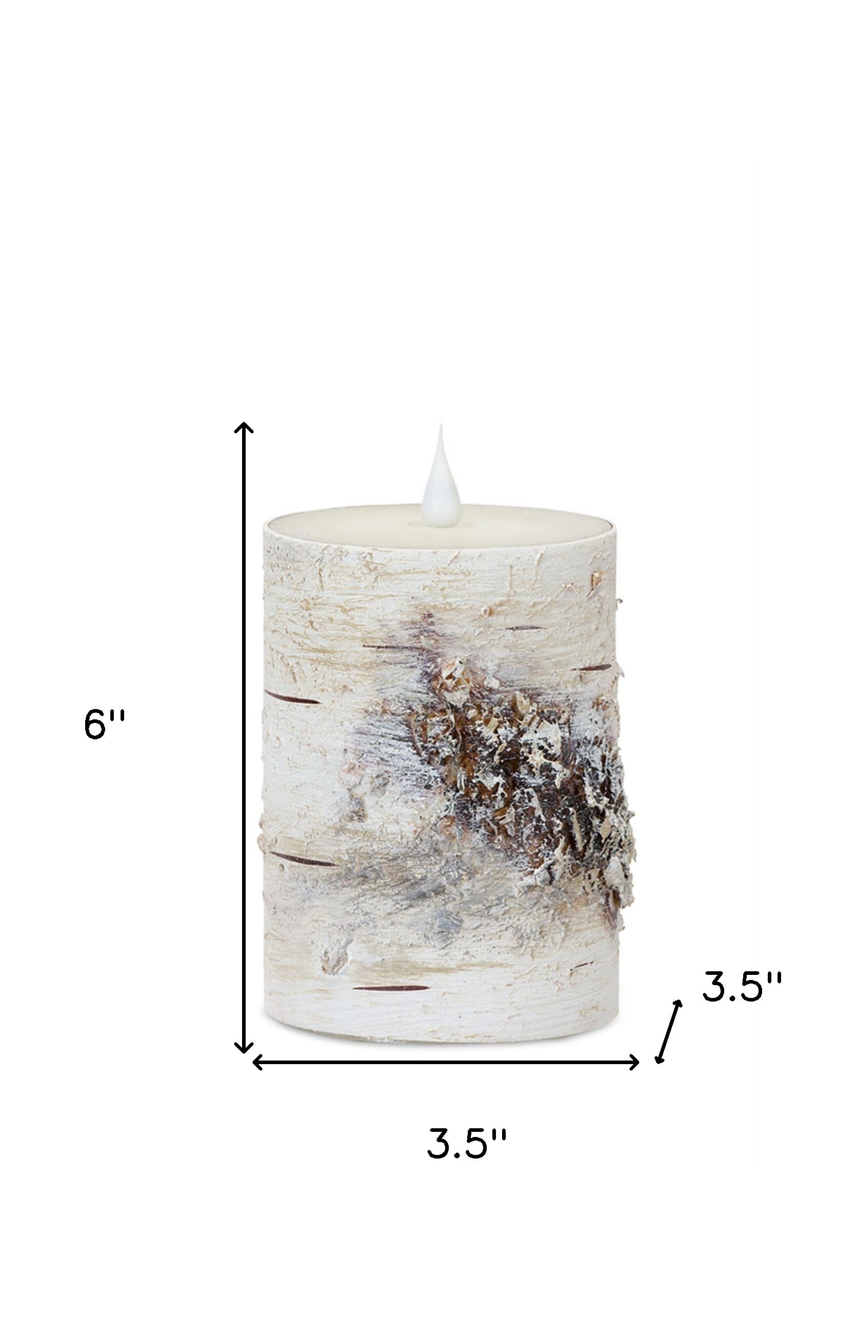 Set of Two Beige and Ivory Flameless Pillar Candle