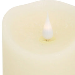 Set of Two Beige Flameless Pillar Candle