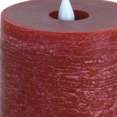 Set of Two Red Flameless Pillar Candle