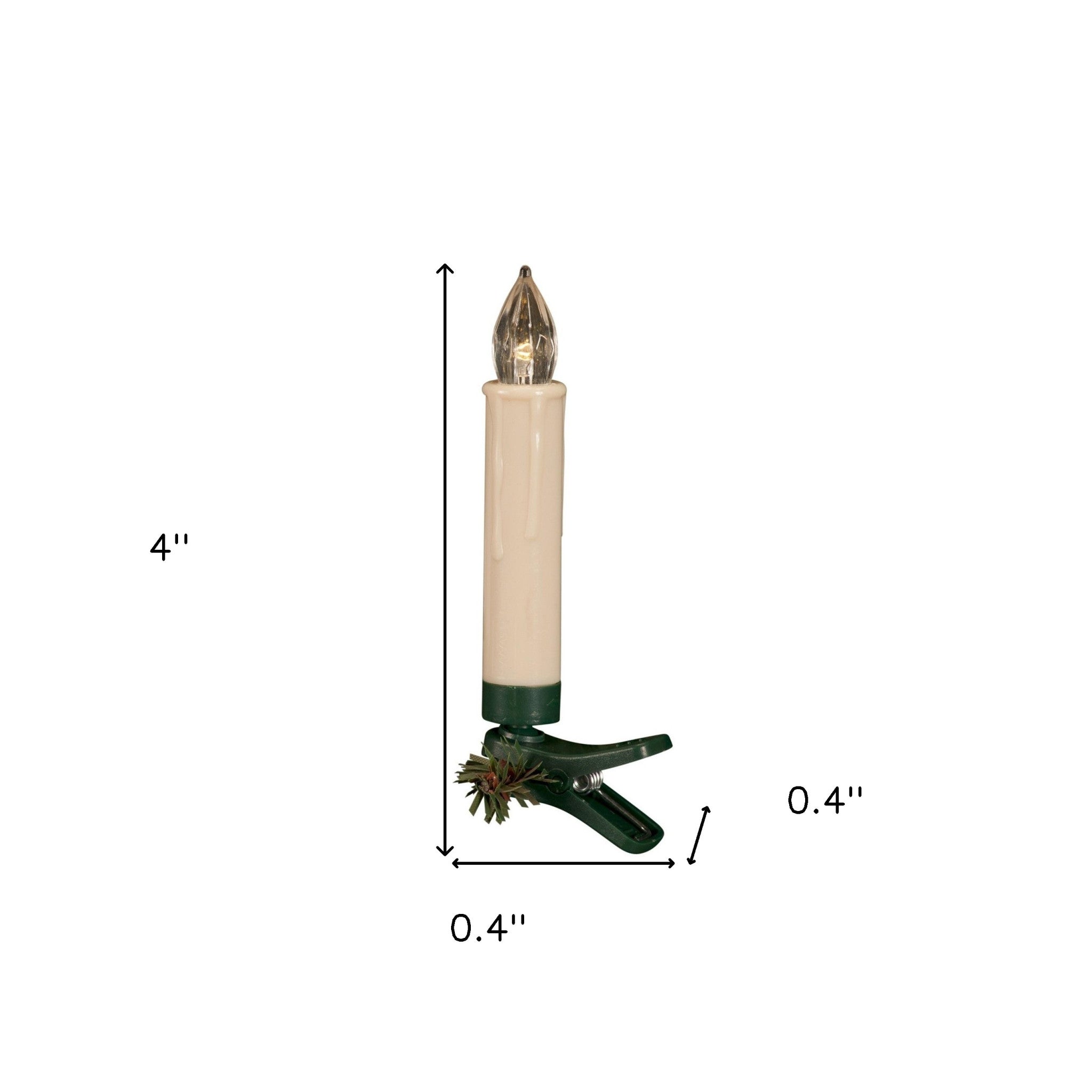 Set of Twentyfour Off White Flameless Christmas Taper Candle