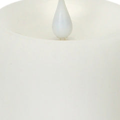 Set of Two White Flameless Pillar Candle