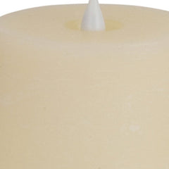 8" Beige Flameless Pillar Candle