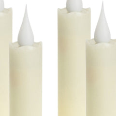 Set of Four Beige Flameless Taper Candle