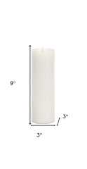 Set of Two White Flameless Pillar Candles