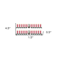 Set of Twentyfour Red LED Flameless Christmas Tree Clip On Candles