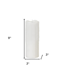 Set of Two White Flameless Pillar Candle