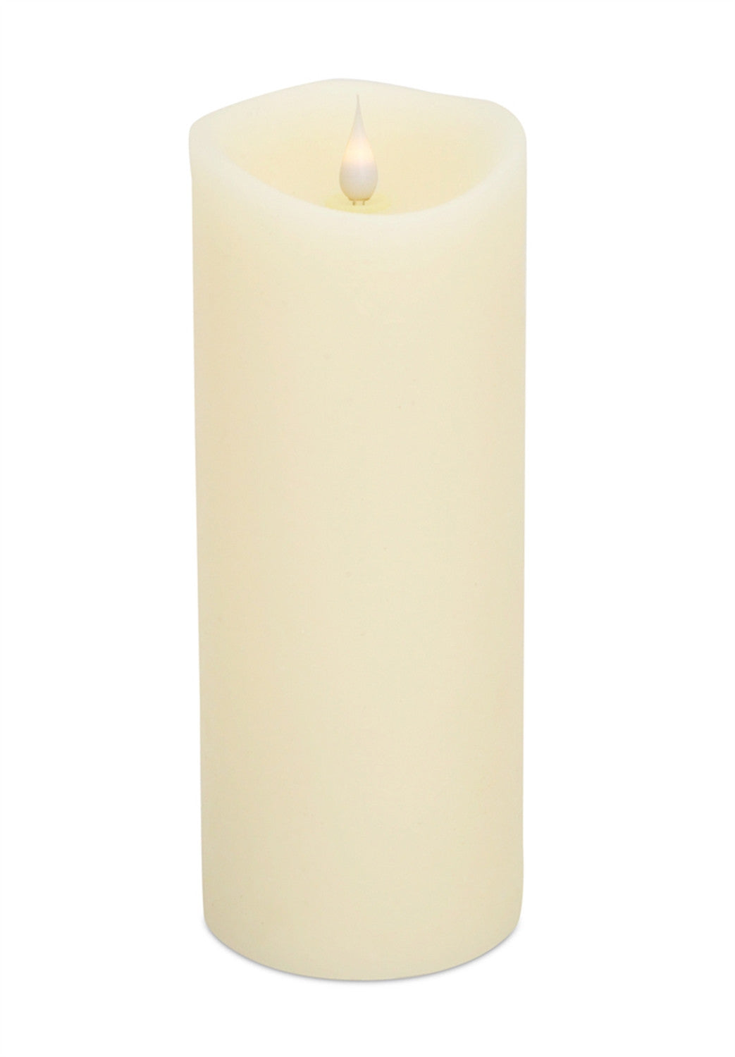 9" Beige Flameless Pillar Candle