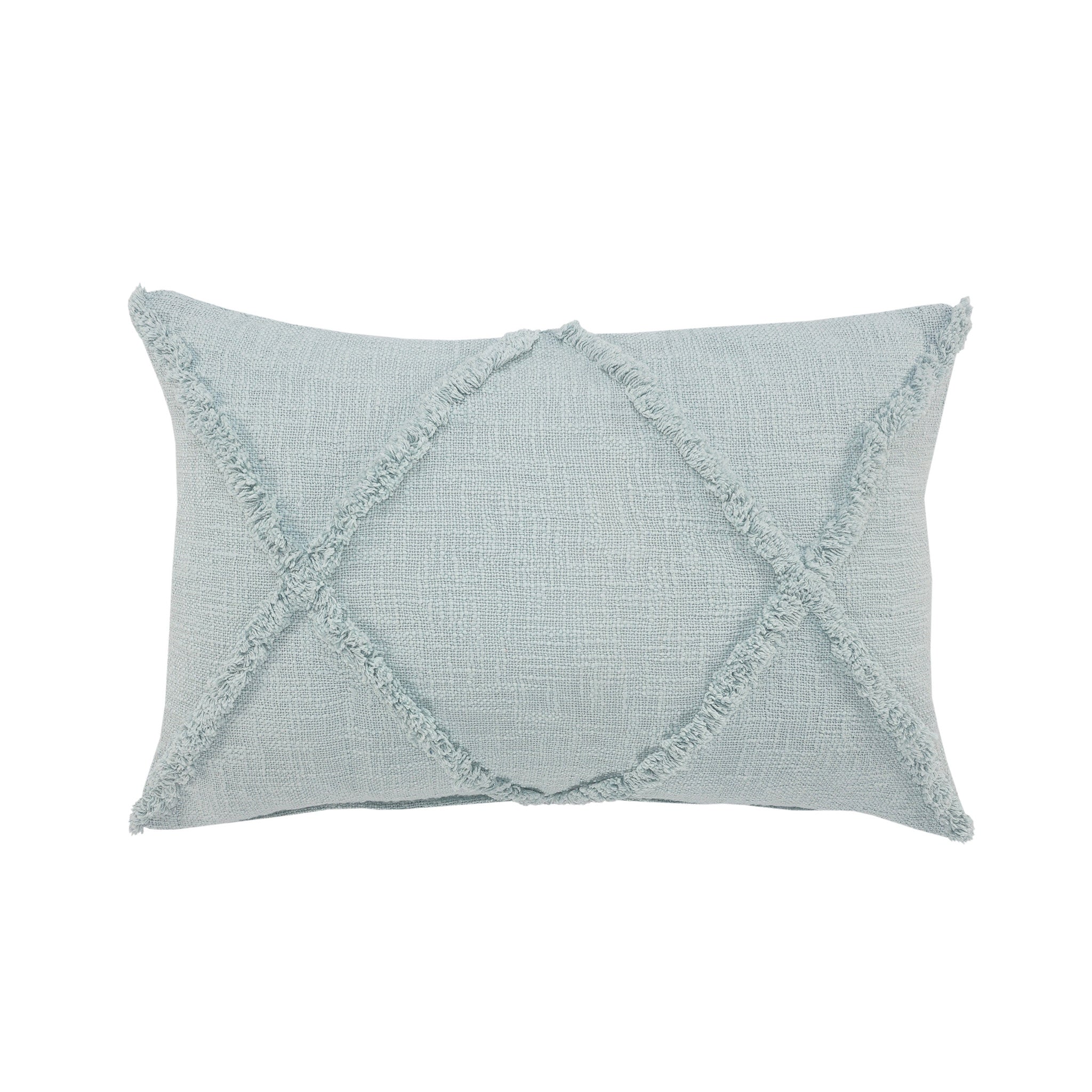 16" X 24" Palladian Blue 100% Cotton Zippered Pillow