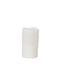 Set of Two White Flameless Pillar Candle