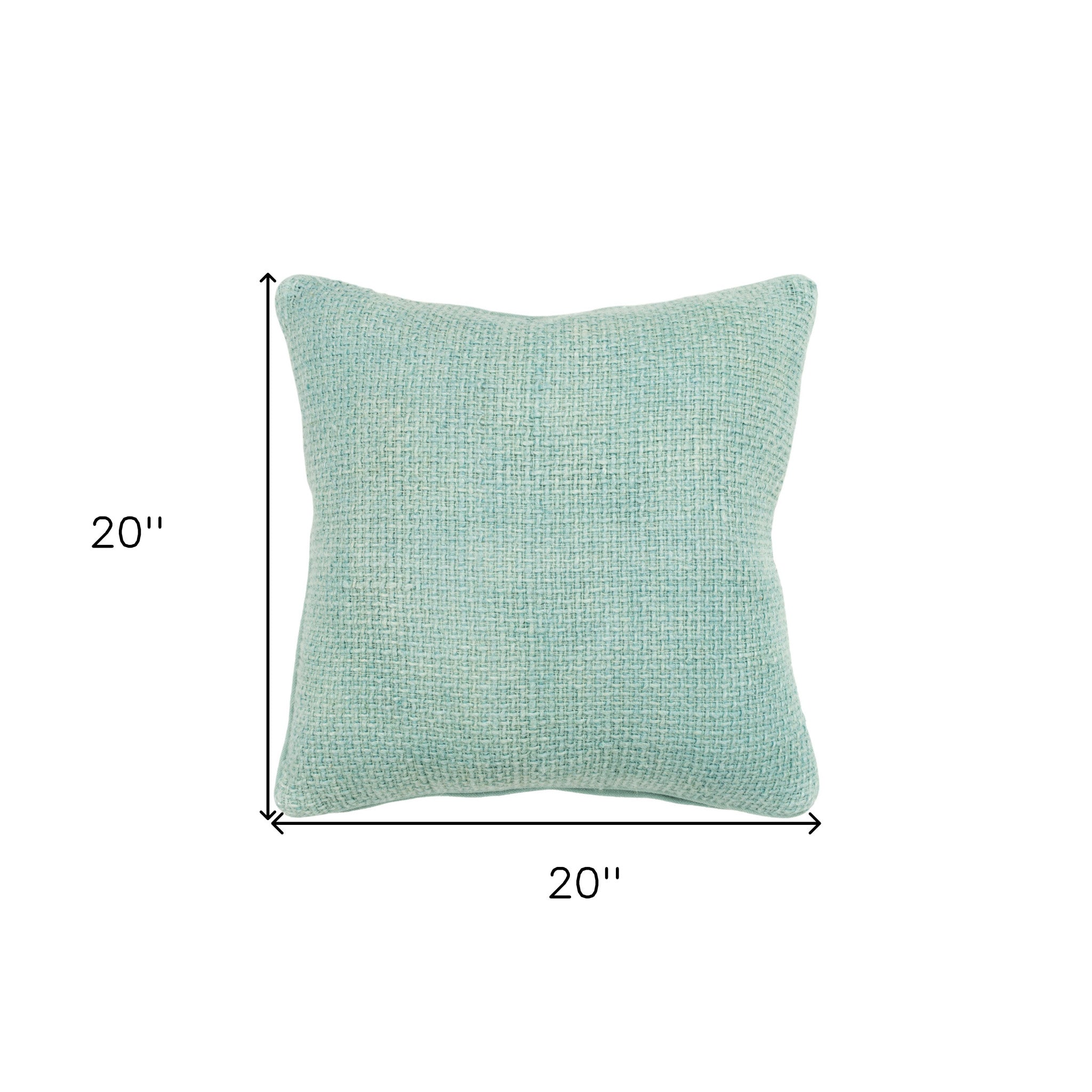 20" Mint Green Cotton Blend Pillow